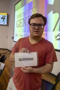 Brad Lay, a spring ORFS Film Challenge participant, picked the suspense card for his team. 